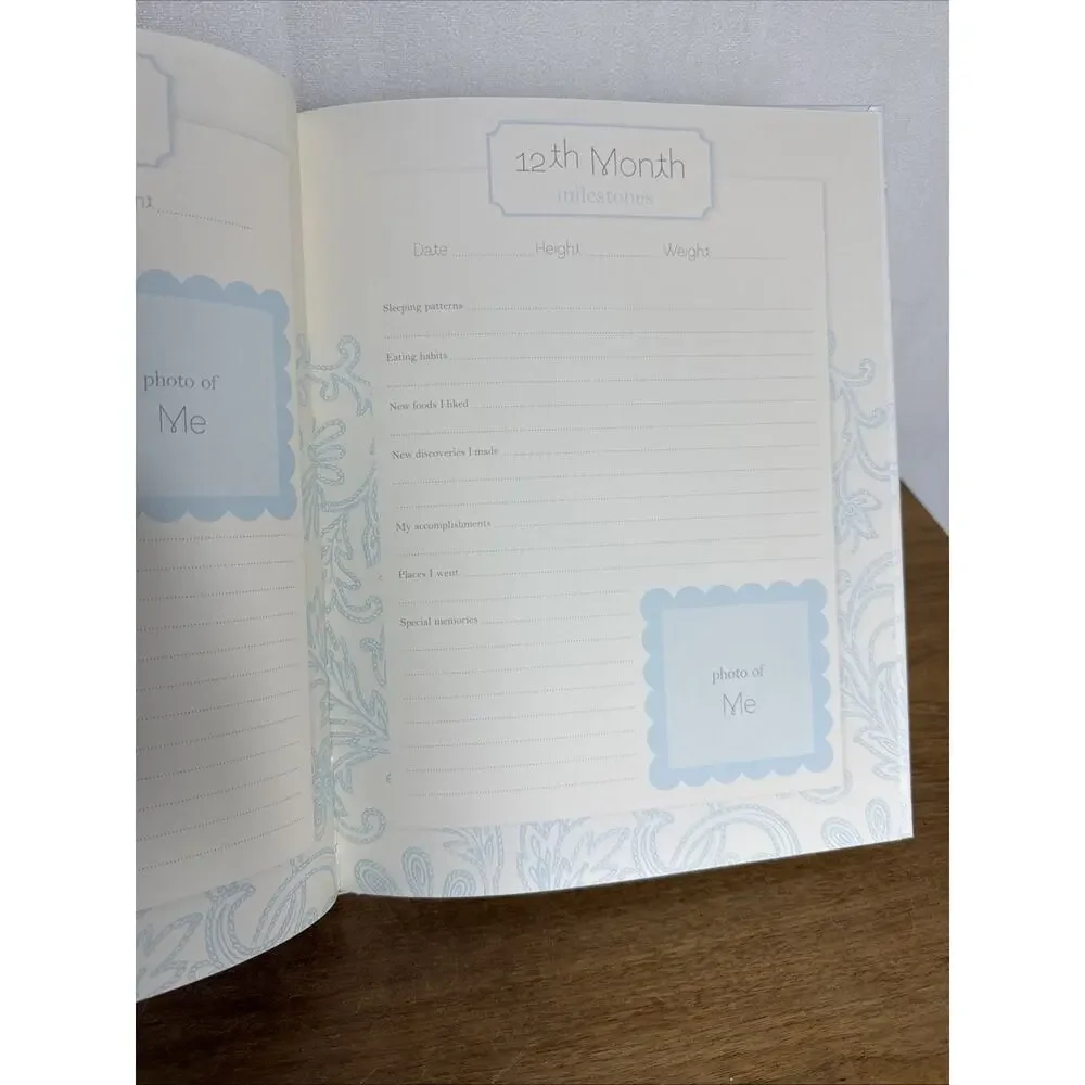 Anna Griffin Baby's Book Blue Boy 8.5x11 Milestone Keepsake C.R. Gibson B2-8173